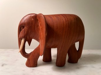 Carved Vintage Elephant Figure