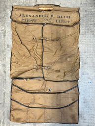 World War 1 - Military Garment Roll Up Bag - Named To Co. E 114th Infantry Division Alexander F Ruch.