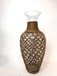 Large Twine Wrapped Vase