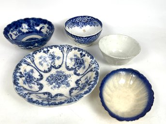 Antique Blue And White Porcelain Lot