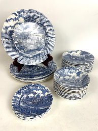 Set Of Antique Staffordshire Dinnerware