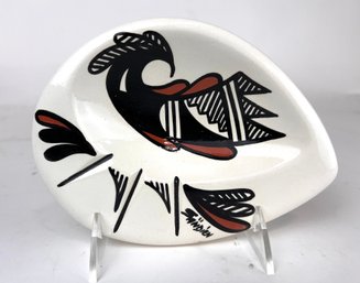 Pueblo Signed Trinket Dish Ashtray Or Incense Tray