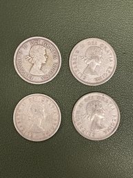 1958-1961 Canadian Silver Quarter Lot(J13)