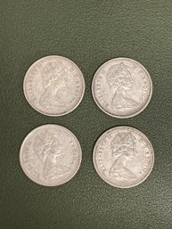 1965-1966 Canadian Silver Quarter Lot (J14)