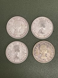 1961-1962 Canadian Silver Quarter Lot (J15)