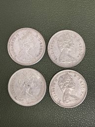 1966-1968 Canadian Silver Quarter Lot (J17)