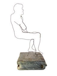 Large Figural Nude Wire Sculpture