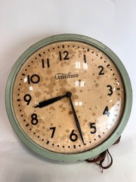 LARGE Vintage Industrial Telechron Factory Clock