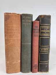 Collection Of Antique Books Including History Of The Indians Of Connecticut