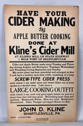 Vintage Cider Advertising Poster