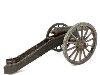 Large Vintage Iron Cannon