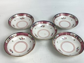 Set Of Five Porcelain Berry Bowls By Booths