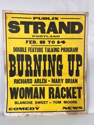 Vintage Poster From The Strand Theatre