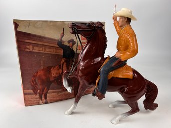 Original Hartland Plastic Cheyenne Bodie Clint Walker Action Figure & Horse With Box
