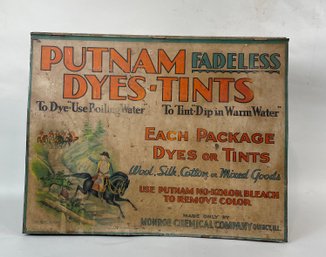 Putnam Dyes Advertising Cabinet - Litho On Tin