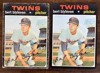2 Bert Blyleven Rookies 1971 Topps