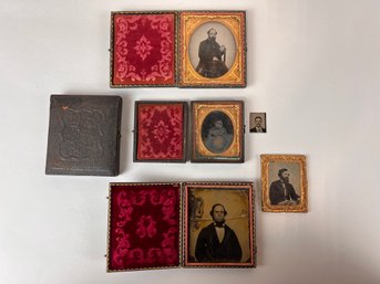 Collection Of Tin Type, Ambrotype Etc