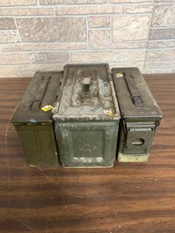 Lot Of Three Vintage Ammo Boxes