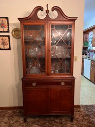 Antique Duncan Phyfe Style Mahogany China Cabinet