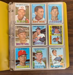 Estate Fresh Binder Full Of 1967 Topps Baseball Cards Some Stars And HOF