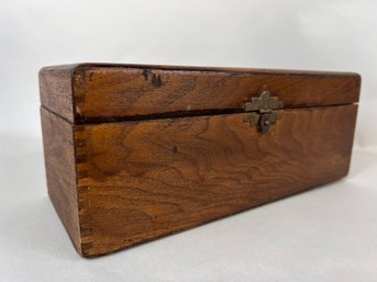 Vintage Wooden Covered Box