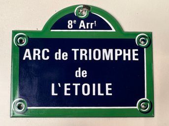 French Porcelain Sign