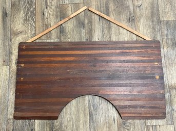 Antique Rollup Wooden Desk Tray