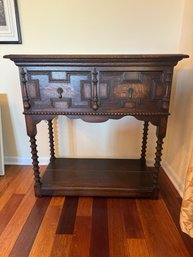 Small Antique English Oak Server Sideboard