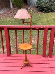 Vintage Wooden Floor Lamp