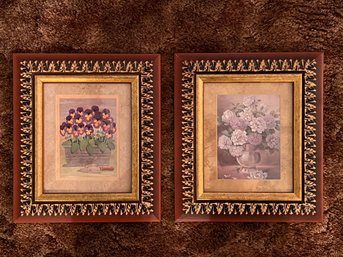 Pair Of Framed Floral Prints