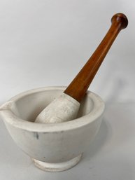 Small Cast Stone Mortar And Pestle