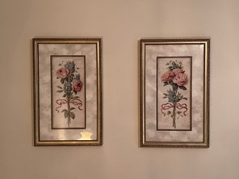 Pair Of Framed Floral Prints