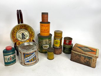 Collection Of Vintage Advertising Tins, Etc.