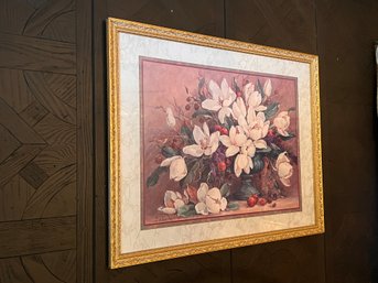 Large Framed Floral Print