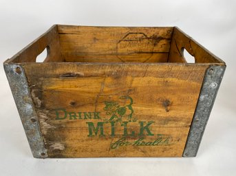 RARE Vintage Freemans 'Drink Milk' Wooden Crate