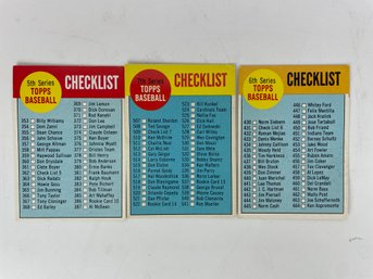 1963 Topps Baseball Card Checklist