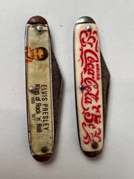 Vintage Pocket Knives Coca Cola Elvis