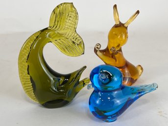 Collection Of Art Glass Animal Figures