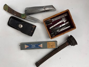 Collection Of Tools And More Including Buck Knife