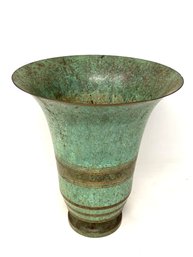 1920's Carl Sorenson Bronze Verdigris Vase