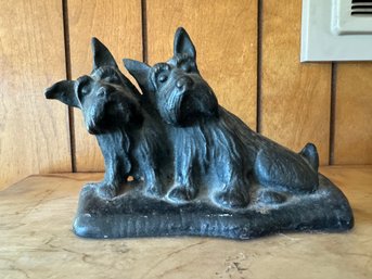 Antique Cast Iron Scottie Dog Door Stop