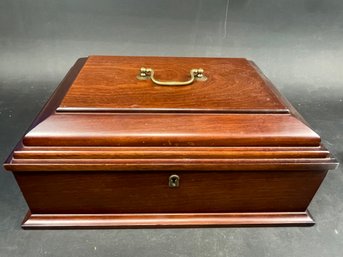 Wooden Document Box With Handle