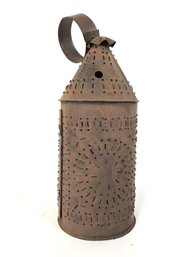 Antique Punched Tin Lantern