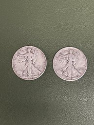 1943 & 1947 Walking Liberty Half Dollars