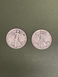 1937 & 1943 Walking Liberty Half Dollars