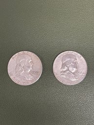 1952 & 1958 Franklin Half Dollars