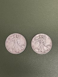 1943 Walking Liberty Half Dollars