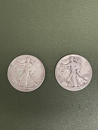 1941 & 1945 Walking Liberty Half Dollars