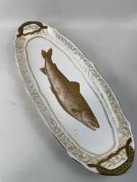 Antique Porcelain Limoges Fish Platter
