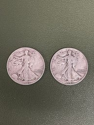 1942 Walking Liberty Half Dollars